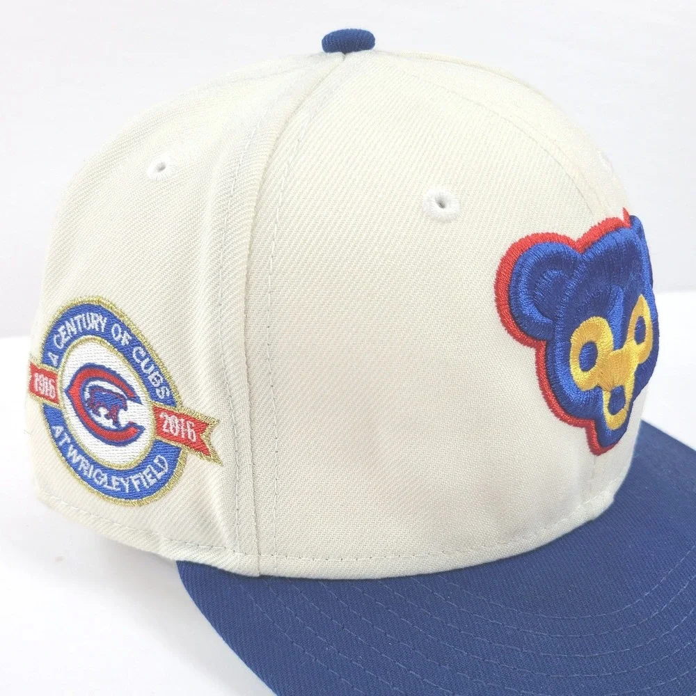 Chicago‎ Cubs Century at Wrigley Field Hat Mens 7 5/8 Cream New Era MLB Baseball